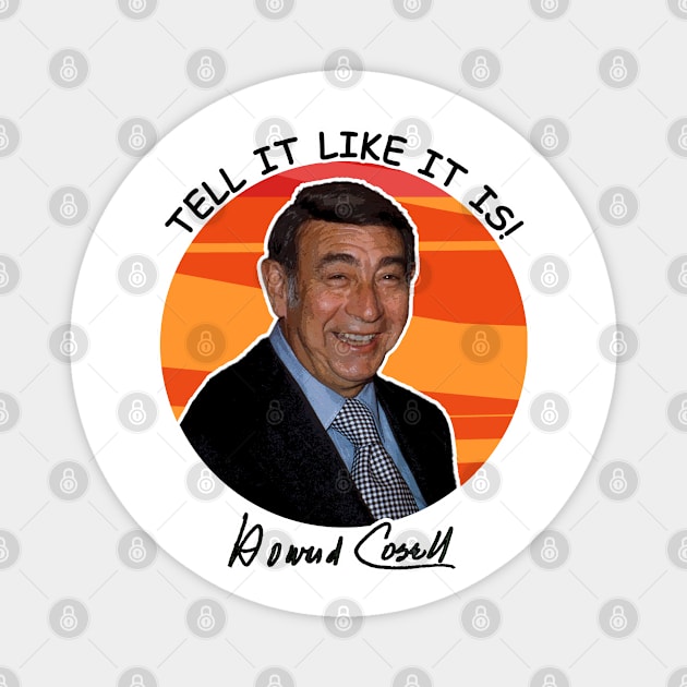 🏈 "Tell It Like It Is!" American Sportscaster Howard Cosell Magnet by Pixoplanet